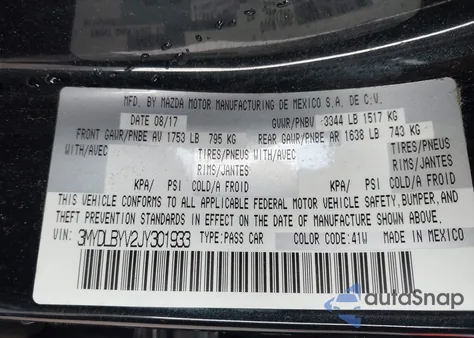 2018 Toyota Yaris Ia из США, поврежденный, VIN 3MYDLBYV2JY301933